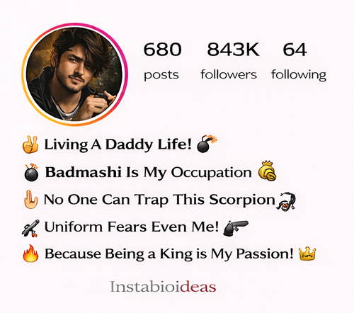 Badmashi Bio For Instagram