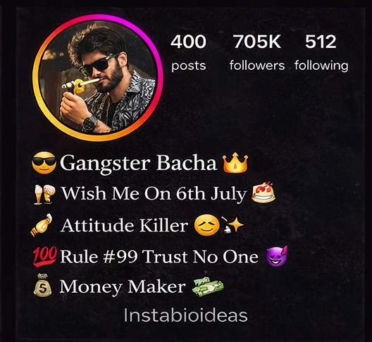 Gangster Bio For Instagram