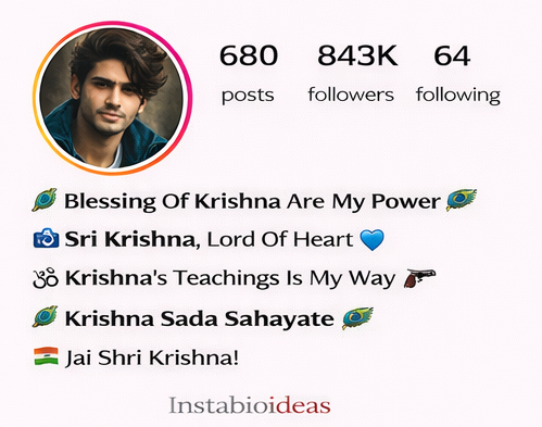 कृष्ण सदा सहायते Bio For Instagram