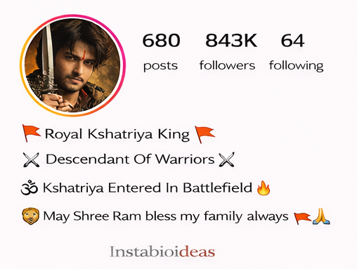 क्षत्रिय Bio For Instagram
