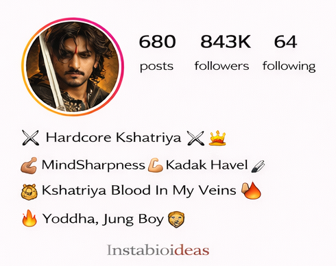 क्षत्रिय Bio For Instagram