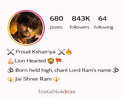 क्षत्रिय Bio For Instagram