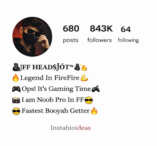 Free Fire Bio For Instagram