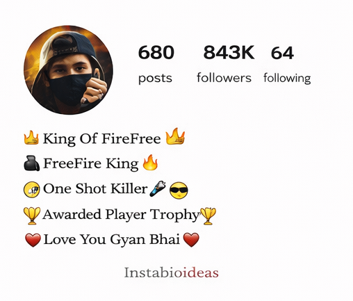 Free Fire Bio For Instagram